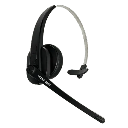 Black Avio Technologies wireless over-ear headset with a boom microphone.