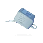 White power adapter with a 3.5mm plug and coiled cord.