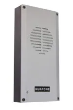 Brushed metal Avio Technologies substation intercom speaker unit, angled view.