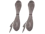 Two coiled beige audio cables with 3.5mm plugs for connecting intercom and headset components.