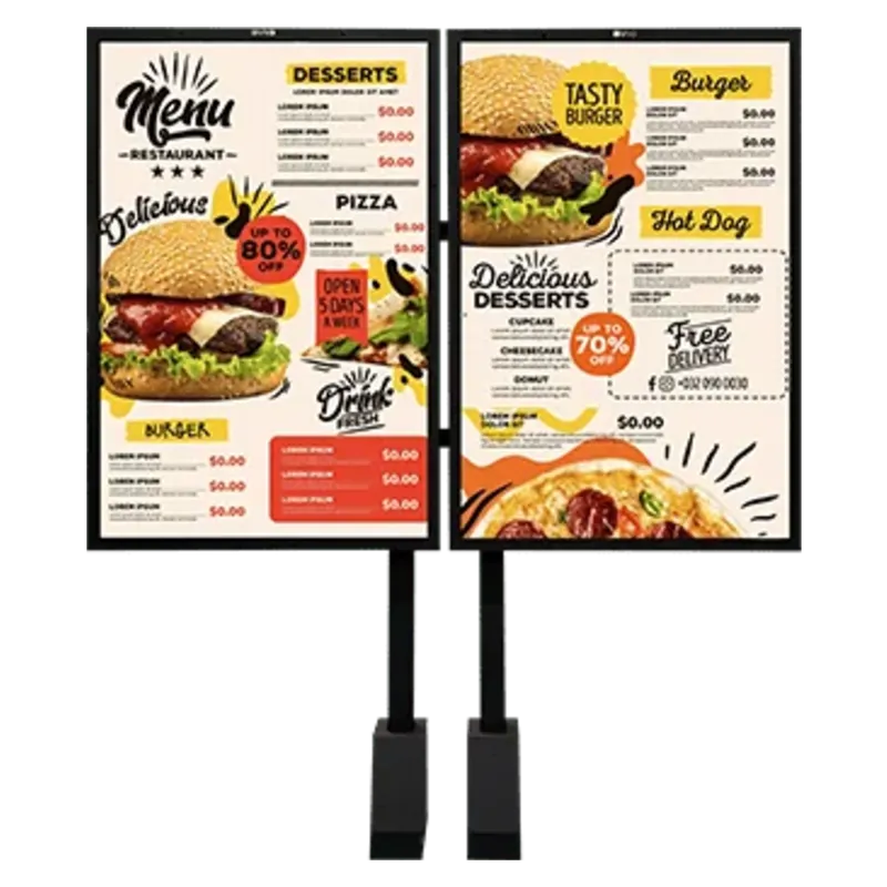 Avio illuminated drive-thru menu board equipment